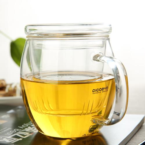 品茶忆友 玻璃茶具 茶杯耐热玻璃杯水杯茶漏茶滤三件杯 p